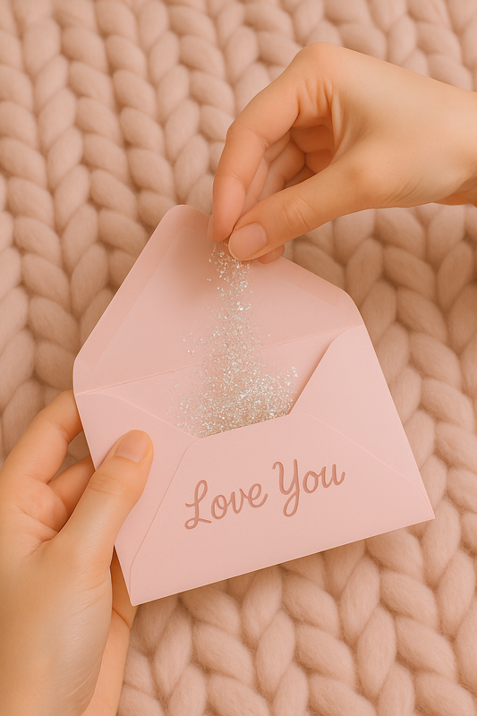 How to Brat Your Dom - Love you Glitter bomb card