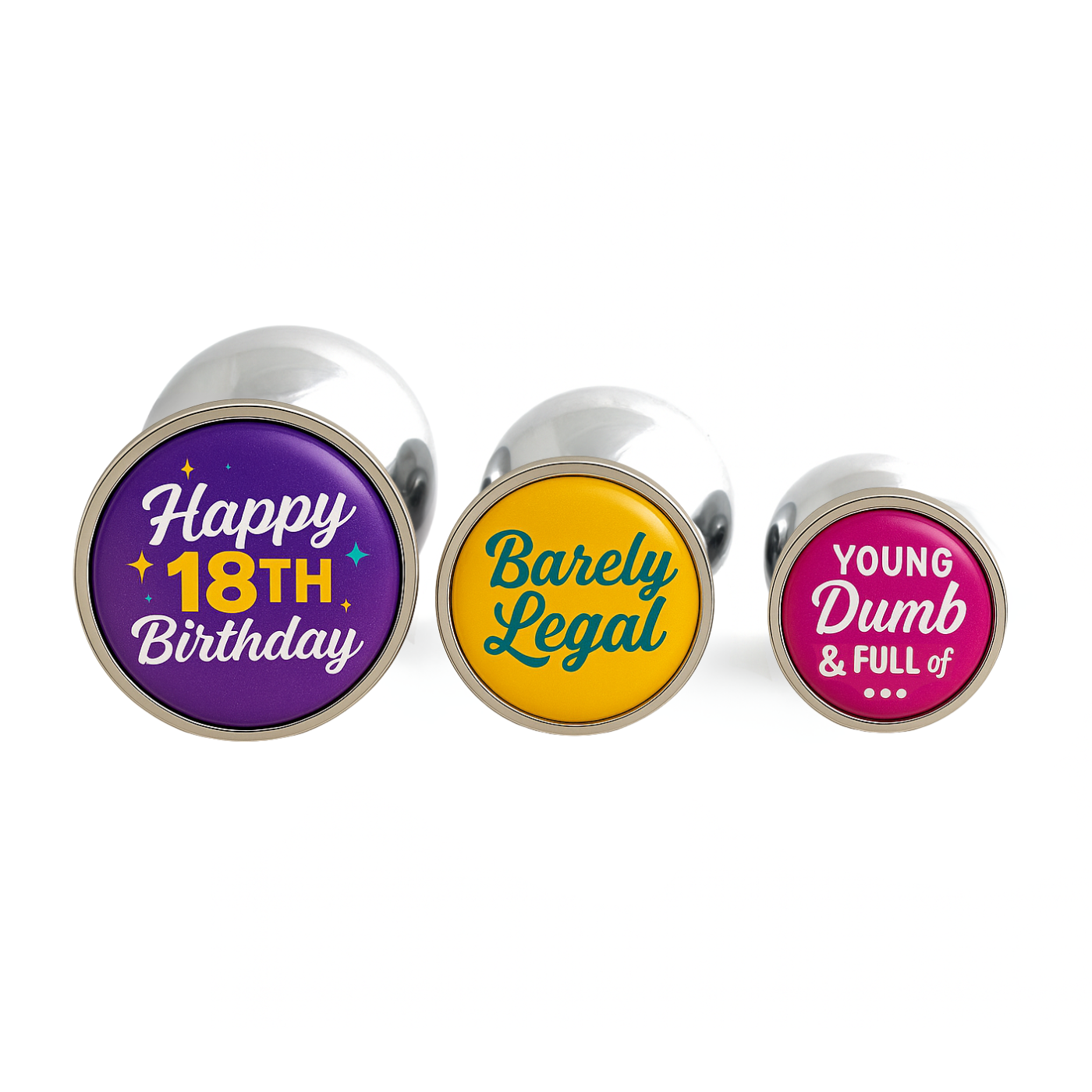 Funny 18th birthday gag gift butt plugs