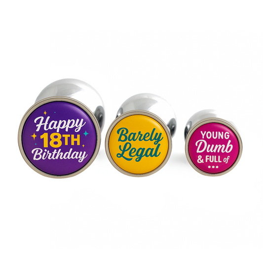 Funny 18th birthday gag gift butt plugs