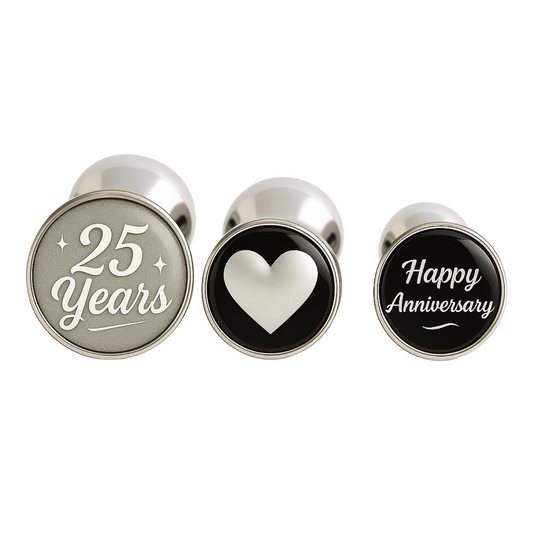 25th wedding anniversary butt plugs silver gift