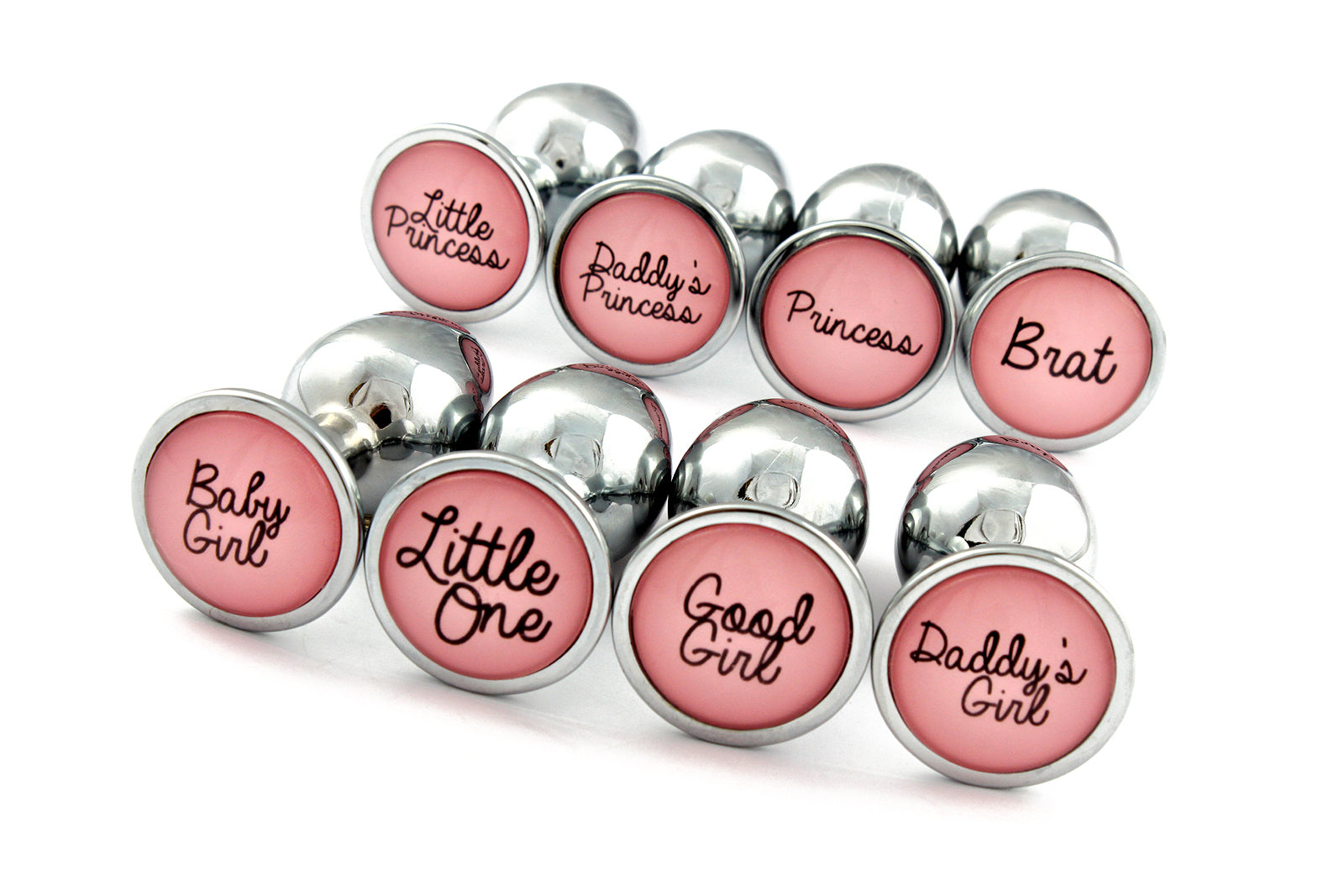 DDLG Butt Plugs - Pink butt plug for littles with cute ABDL quotes