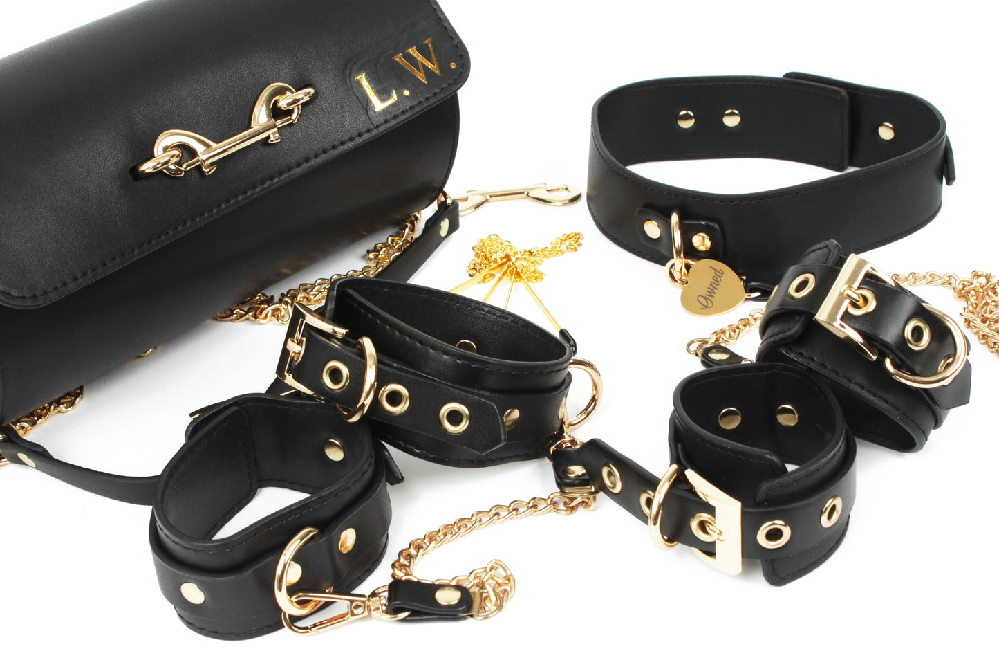 Kit de bondage en cuir noir