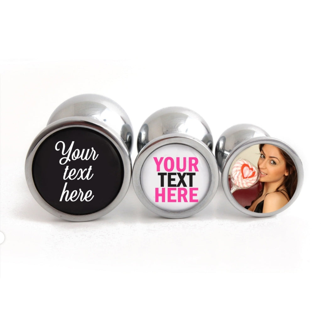 Custom butt plugs with personalized text and images