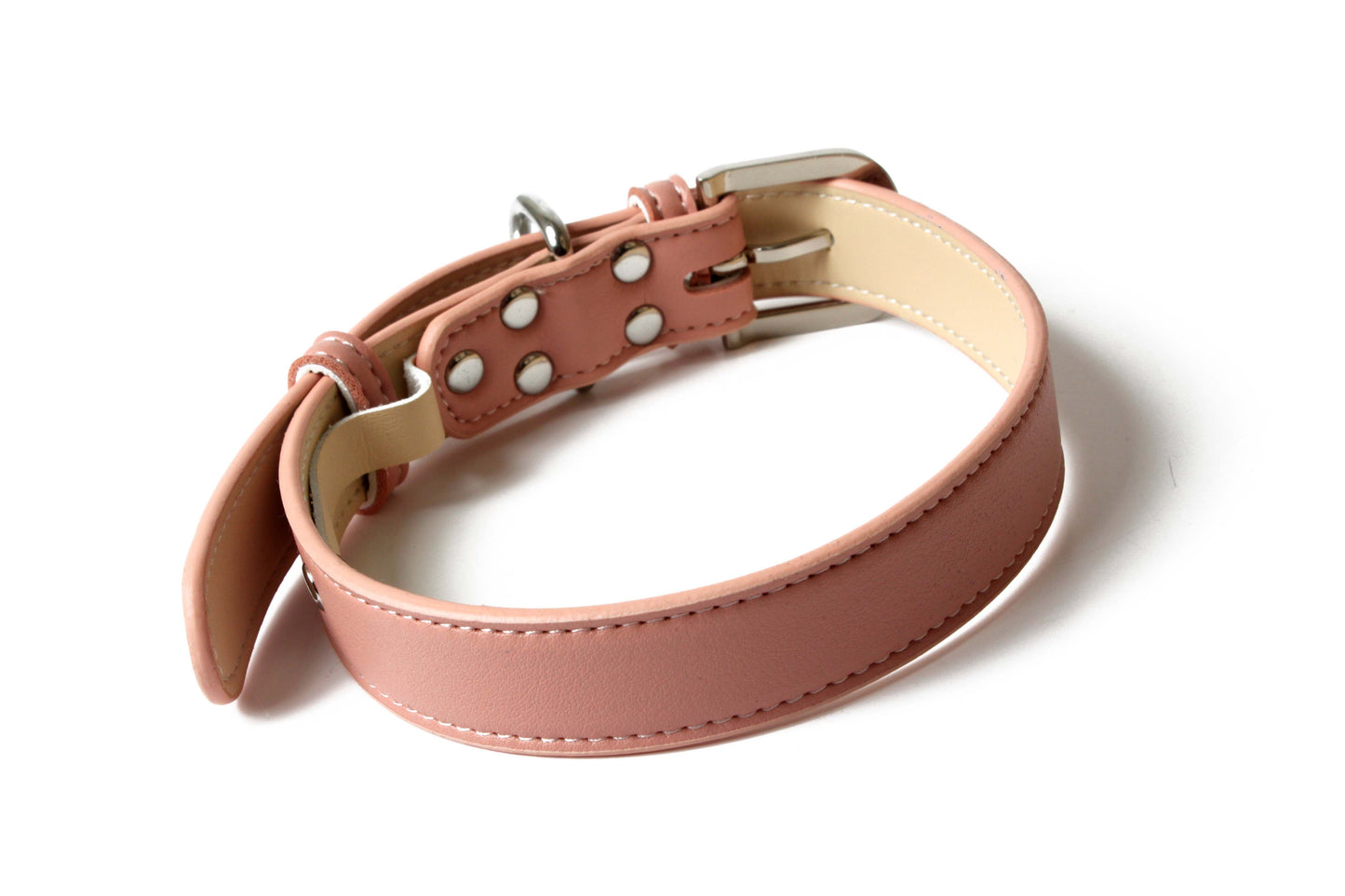 Pink leather BDSM collar