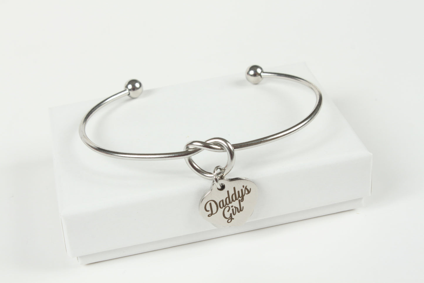 Stainless steel bracelet with daddy's girl engraving