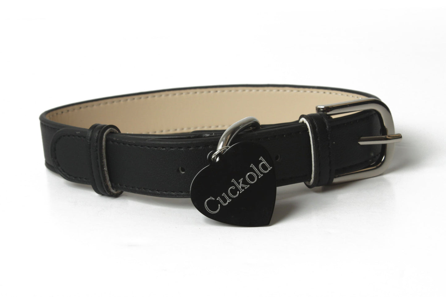 Cuckold collar Black Leather