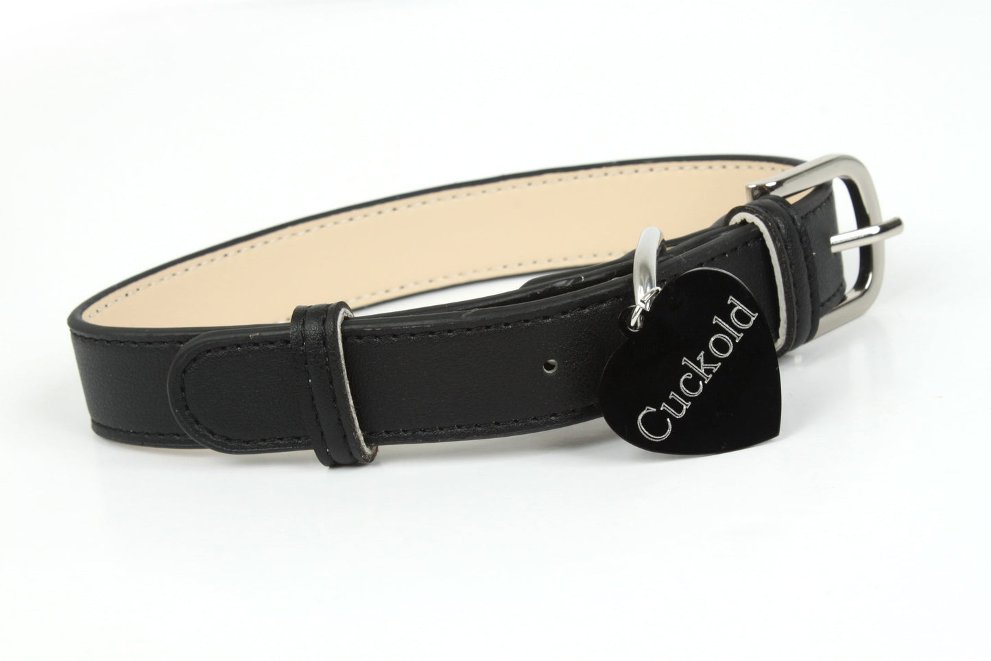 Cuckold collar Black Leather