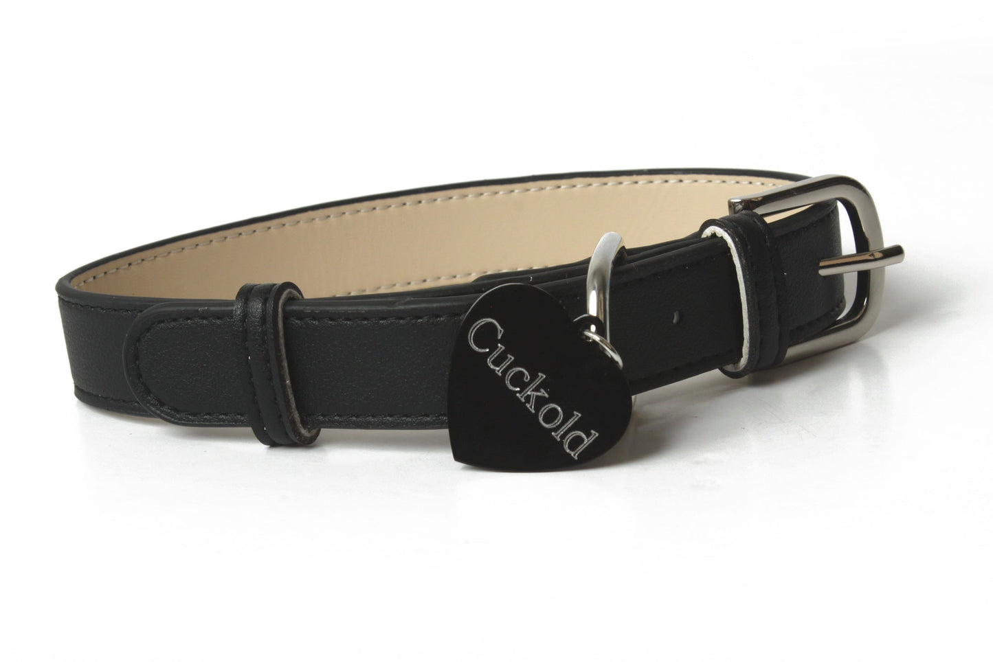 Cuckold collar Black Leather