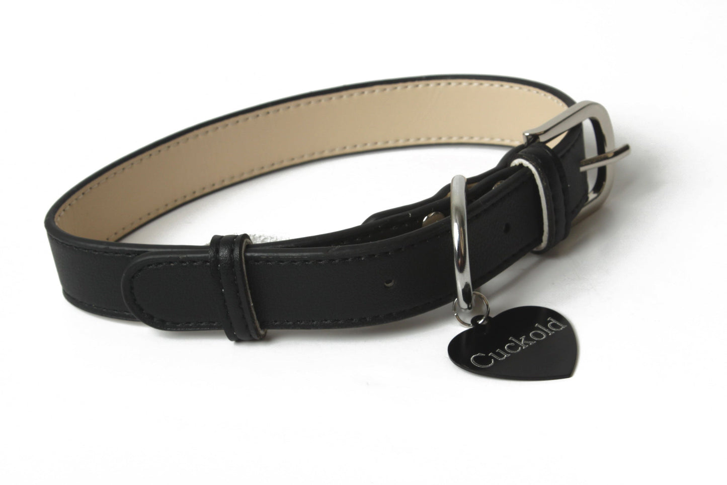 Cuckold collar Black Leather