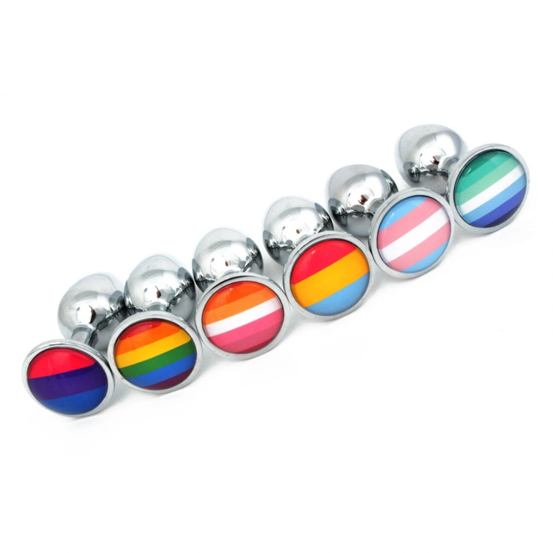 LGBT pride flag butt plugs