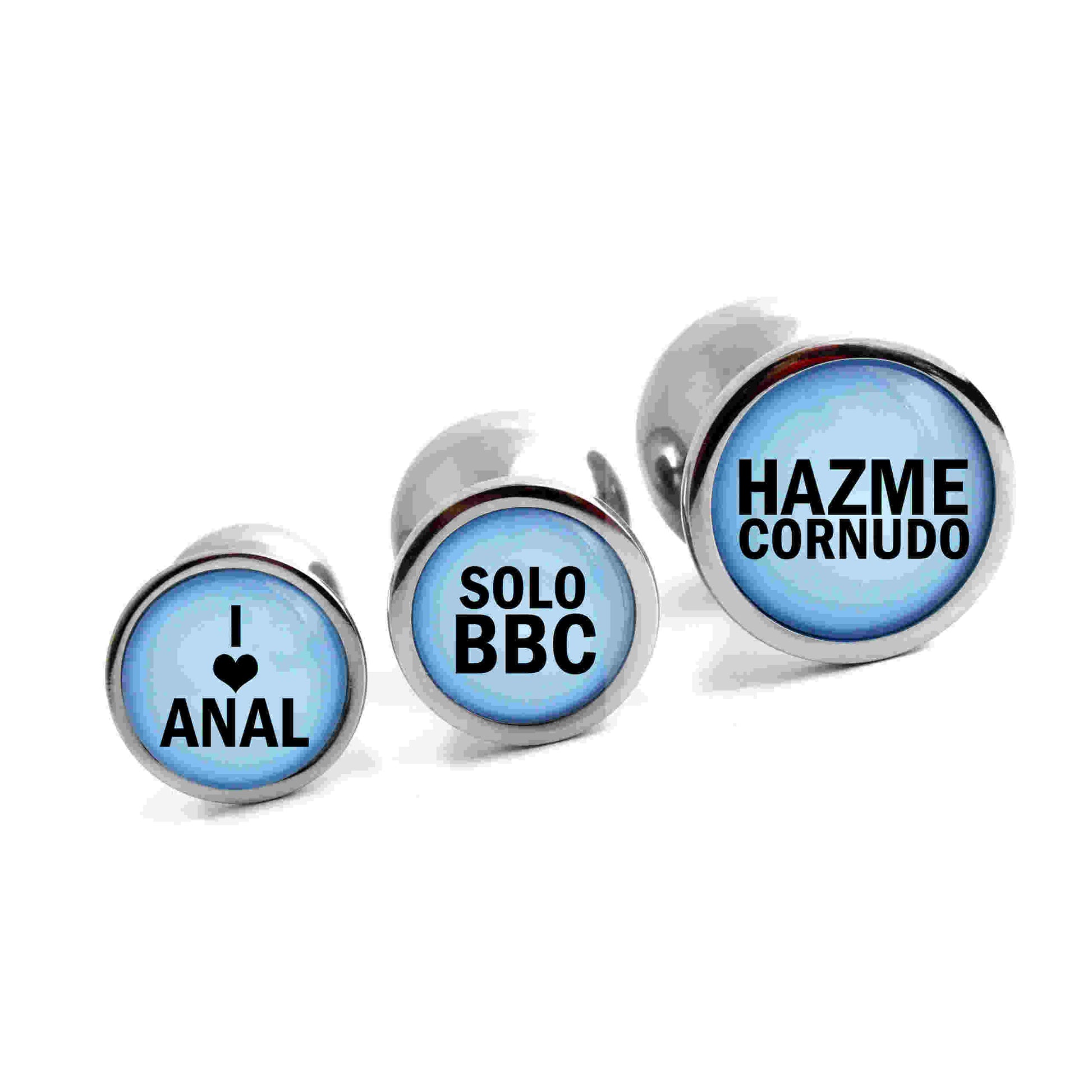 Set Plug Anal Personalizado con Frases Fetichistas BBC, Cuckold, Anal | DDLG Land Set Plug Anal Personalizado con Frases Fetichistas BBC, Cuckold, Anal | DDLG Land