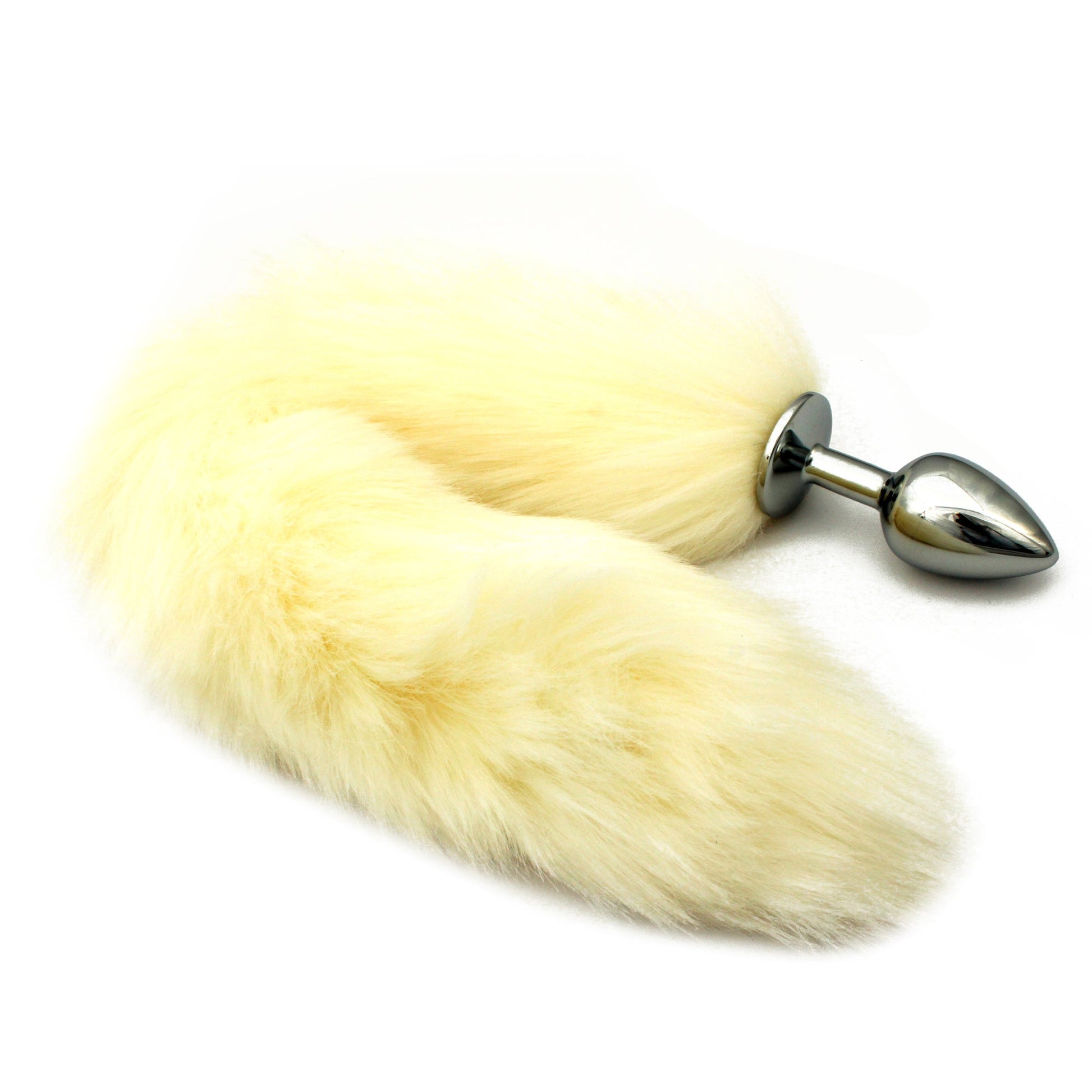 Fur Tail Butt Plug Off White Faux Fur | DDLG Land Fur Tail Butt Plug Off White Faux Fur | DDLG Land