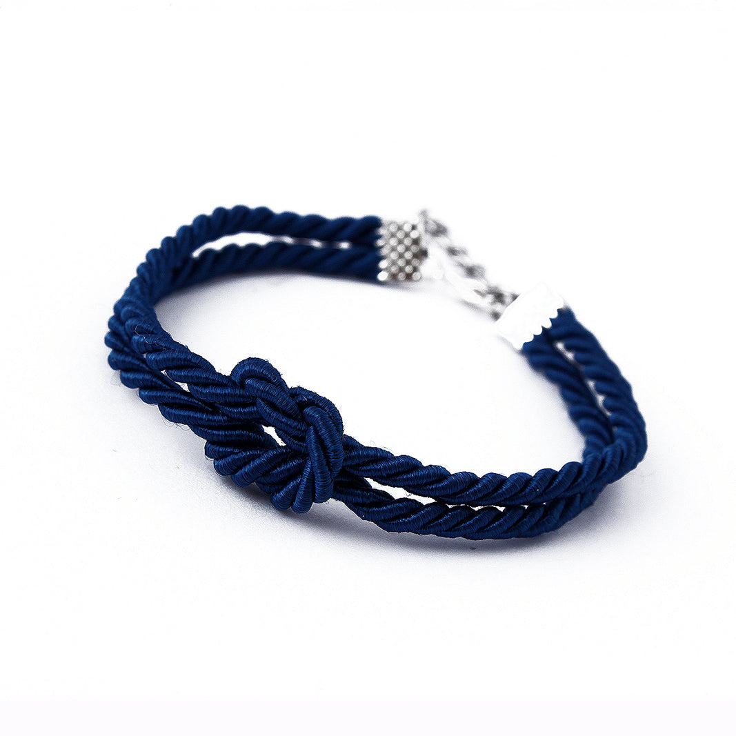 Blaues Shibari-Bondageseil-Armband – handgefertigt auf Bestellung in Ihrer perfekten Größe und Farbe! Perfektes Geschenk für einen BDSM-Bondage-Fan