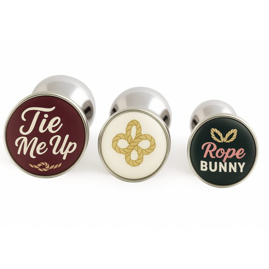 shibari fetish butt plug with rope knot, tie me up and rope bunny quotes