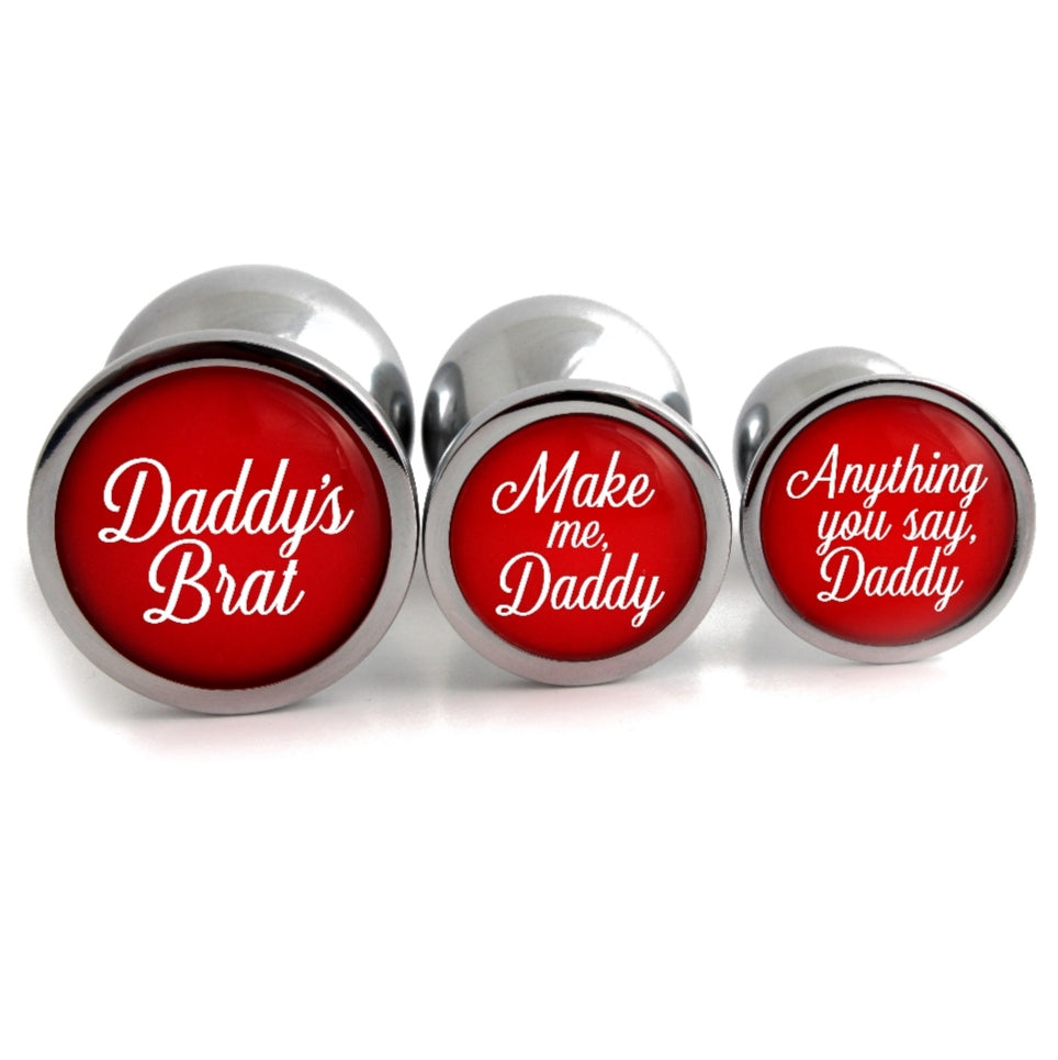 Brat butt plugs with playful bratty phrases | DDLG Land Brat butt plugs with playful bratty phrases | DDLG Land