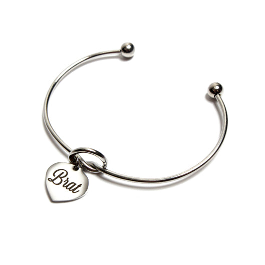 Discreet stainless steel brat bracelet, a subtle symbol of connection