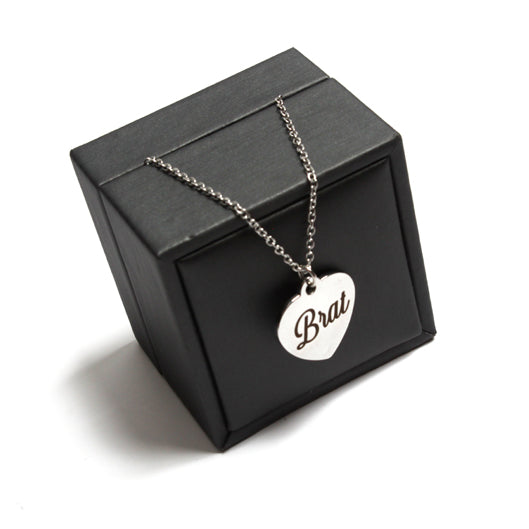 brat necklace - stainless steel jewellery for bratty submissives