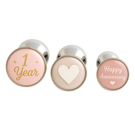 First wedding anniversary butt plugs gift set