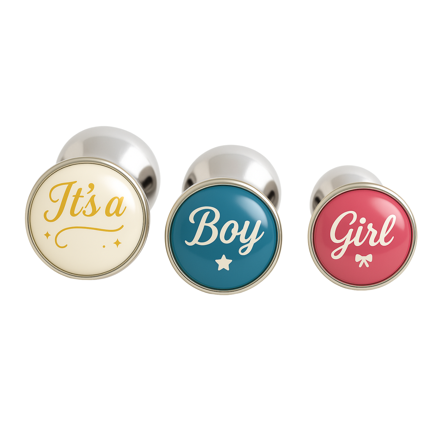 gender reveal butt plugs it’s a boy it’s a girl novelty set
