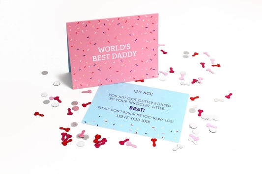 Daddy Glitter Bomb Card