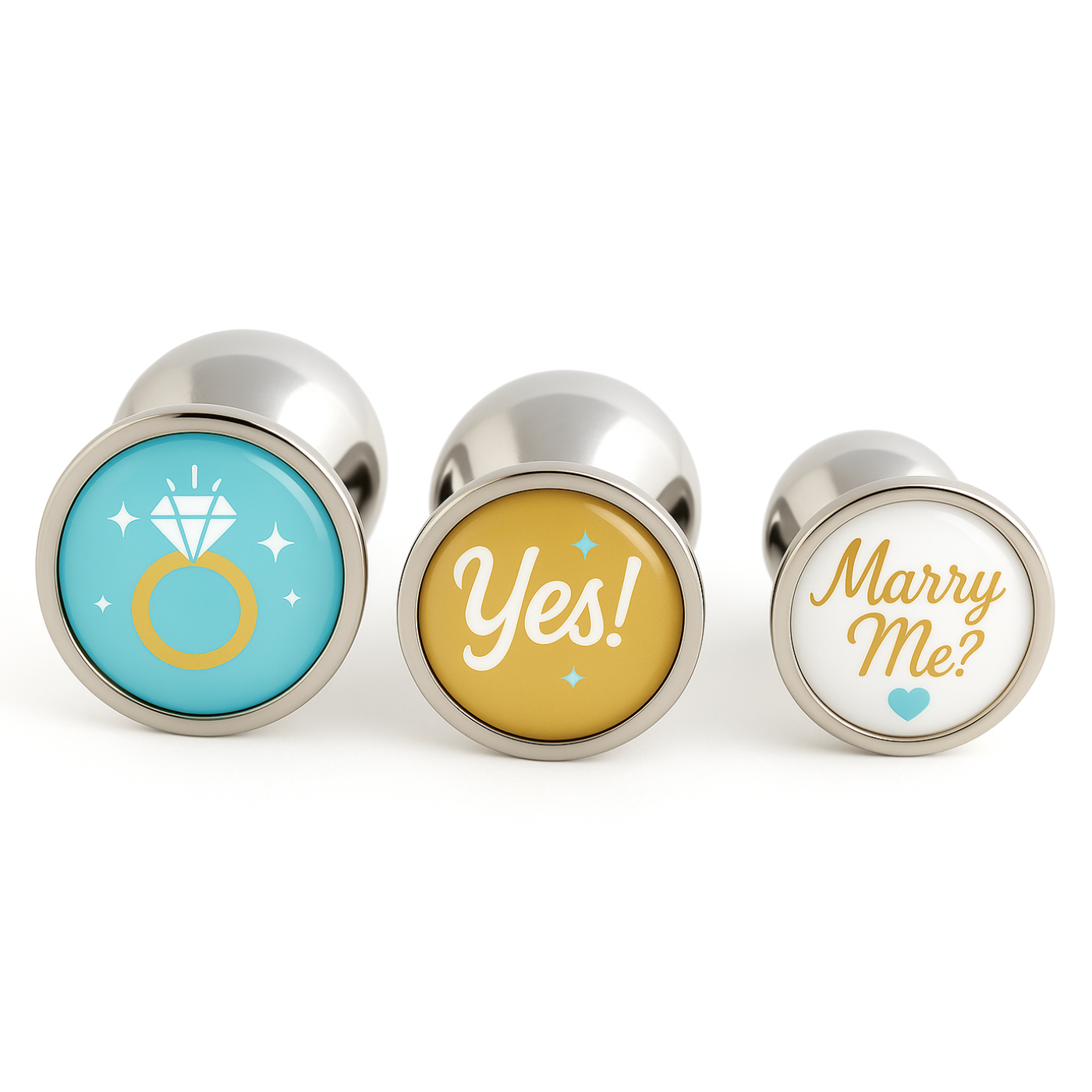 marry me butt plugs for fun wedding proposal with wedding ring, yes! and marry me designs