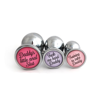 set of 3 personalized butt plugs