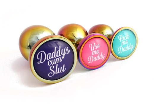 rainbow metal butt plugs