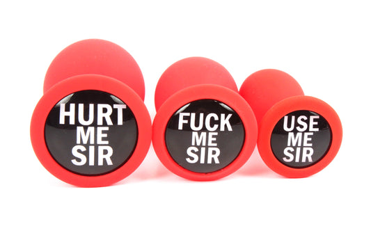 red silicone buttplugs