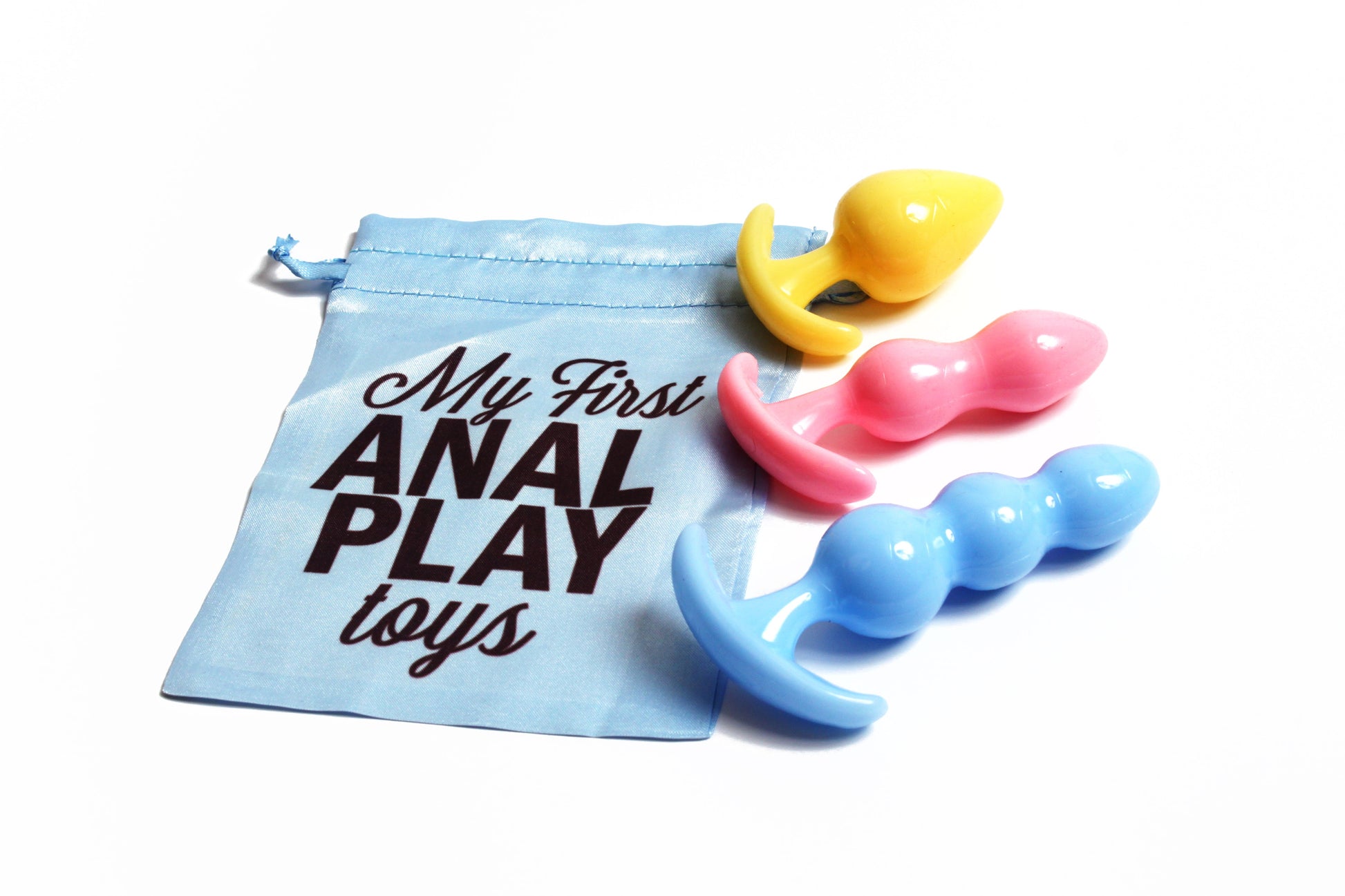 my first anal play set - set of 3 silicone butt plugs