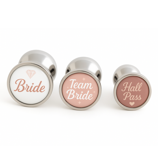Team Bride Butt Plugs – Naughty Bachelorette, Hen Do & Bridal Shower Gift with bride, team bride and hall pass quotes